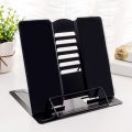 Desk Book Stand Metal Reading Rest Book Holder Angle Adjustable Stand Document Holder Portable Sturdy Lightweight(Black). 