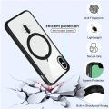 For Apple iPhone XS Max MagSafe Compatible Shockproof Transparent Slim Fit Wireless Charging supported Frosted Border Phone Back Case Mobile Cover.