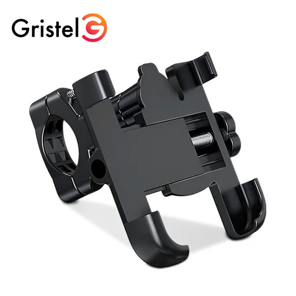 Gristel C1 Metal Bike Mobile Holder For mobile phone bracket motorcycle bicycle takeaway rider -Black Easy to Use and Maintain