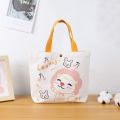 Fashion Work Pouch Shopping Bag Cartoon Print Girl Handbag Schoolbag Shoulder Bag Canvas Tote Bag. 