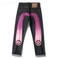 New Y2k jeans American retro hip hop fashion print jeans male Harajuku punk Gothic wide pants couple casual straight street wear. 