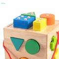 Wooden Baby Puzzle Box Toy Shape Sorter Toy for Preschool Kids 2 3 Years Old. 