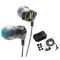 QKZ DM7 Metal Zinc Alloy Hifi Super Bass Earphones with Mic - Black.