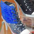 4xKids Foils Shoes Sneaker Angel Wings Shoes Accessories Blue. 