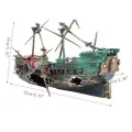 Large Aquarium Decoration Boat Aquarium Ship Air Split Shipwreck Fish Tank Decor. 