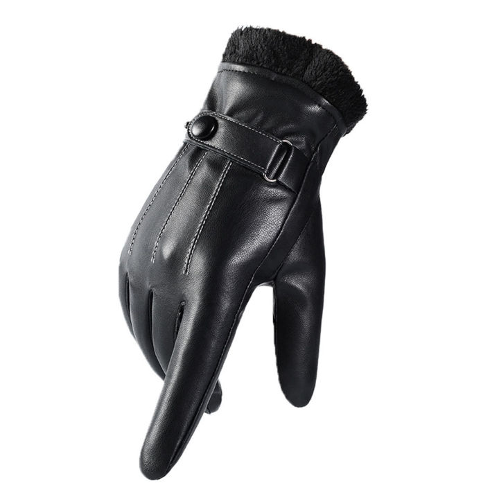 Winter%20Gloves%20Faux%20Leather%20Windproof%20Full%20Finger%20Outdoor%20Gloves%20-%20Image%203