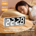 New Latest Digital Clock LED Alarm Clock Bedroom Electronic Desktop Clock With Temperature Display Adjustable Brightness 12/24 Hours.