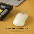 FANTECH WGC2 VENOM II VIBE  2.4G Wireless Gaming Mouse Pixart 3212 2400DPI RGB Rechargeable Mouse Ergonomic Mice Gaming Gammer For Laptop PC Beige. 