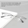 Half Frame Glasses, Men's Retro Glasses, 0 Degree Anti Blue Light Eye Protection, Flat Light Glasses. 