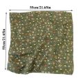 Print Square Scarf Cotton Linen Headscarf Small Scarf Floral Handkerchief Bohemia Bandana Hair Bands Head Neck Scarf Hats Decor.