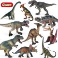 Oenux New Jurassic Dinosaur Brinquedo T-Rex Pteranodon Saichania Pachycephalosaurus Model Action Figures Collection Kid Toy Gift.