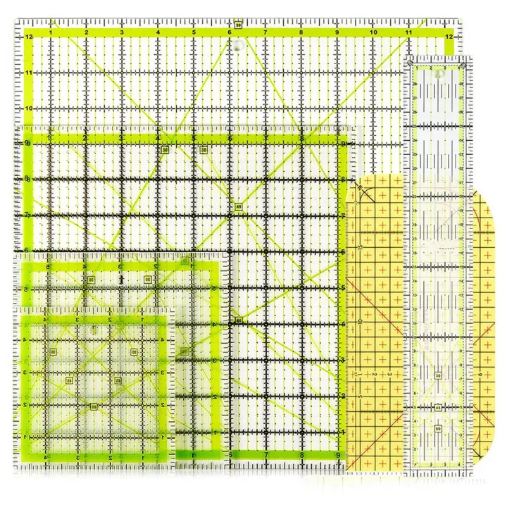 ARELENE%206%20PCS%20Quilting%20Ruler%20Square%20Acrylic%20Quilting%20Ruler%20Fabric%20Cutting%20Ruler%20Transparent%20Marker%20Acrylic%20Ironing%20Ruler%20-%20Image%207