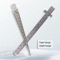 Economic 1.3mm thickness hole gap measuring tool Taper Gauge + Depth Gauge welding gage. 