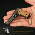 Mini Metal Toy Gun Model Alloy Keychain Detachable Look Real Collection Color Birthday Gifts For Boys Adult Gaming Peripherals AITENG. 