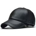 Leather Cap for Men Solid Winter Pu Leather Baseball Caps Snapback Hat Bone Masculino Fitted Hats. 