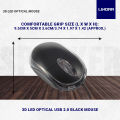 3D Led Optical Mouse Usb 2.0 Black Wired Optical Light Scroll Wheel Mice Mouse For Computer Pc Laptop - Ergonomic And Responsive Mouse For Smooth Navigation.