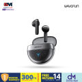 Wavefun T200 Wireless Transparent Box Earbuds - Black. 