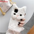 3D Cute Plush Cat Case iphone 13 pro For iPhone 11 12 14 15 Pro Max X XS XR 6 7 8 Plus SE 2 Furry Fluffy Fur Soft Silicone Cover. 