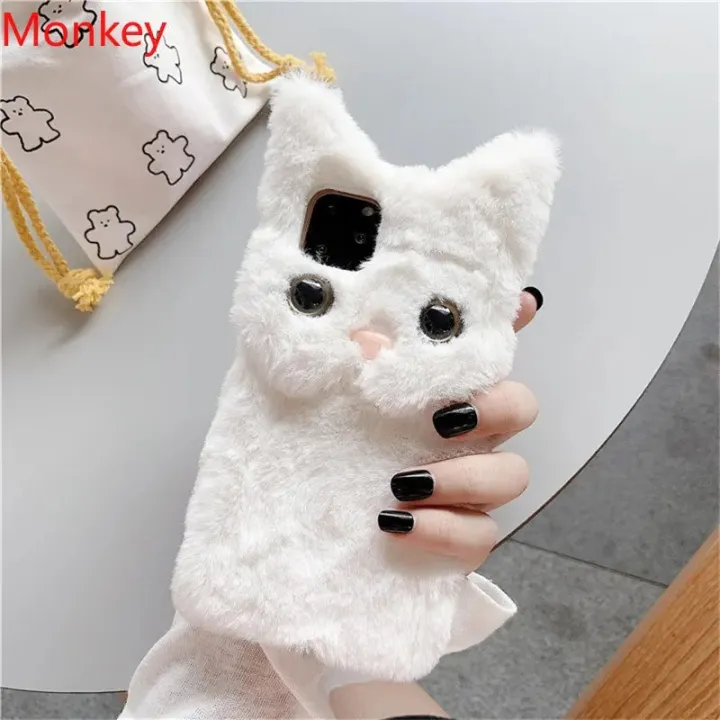 3D%20Cute%20Plush%20Cat%20Case%20iphone%2013%20pro%20For%20iPhone%2011%2012%2014%2015%20Pro%20Max%20X%20XS%20XR%206%207%208%20Plus%20SE%202%20Furry%20Fluffy%20Fur%20Soft%20Silicone%20Cover%20-%20Image%204
