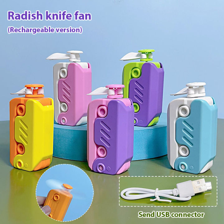 Radish Knife Small Fan Mini Portable Handheld Fan