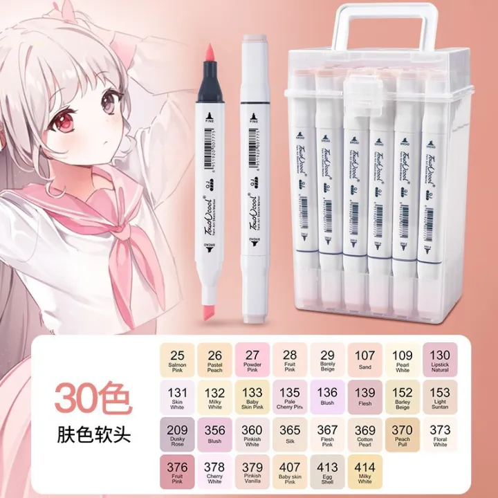 Skin%20Color%20Marker%20Pen%20Student%20Art%20Special%20Washable%20Paintbrush%20Double-Headed%20Watercolor%20Pen%20Oily%20Junior%20High%20School%20Student%20Anime%20Special%20-%20Image%204