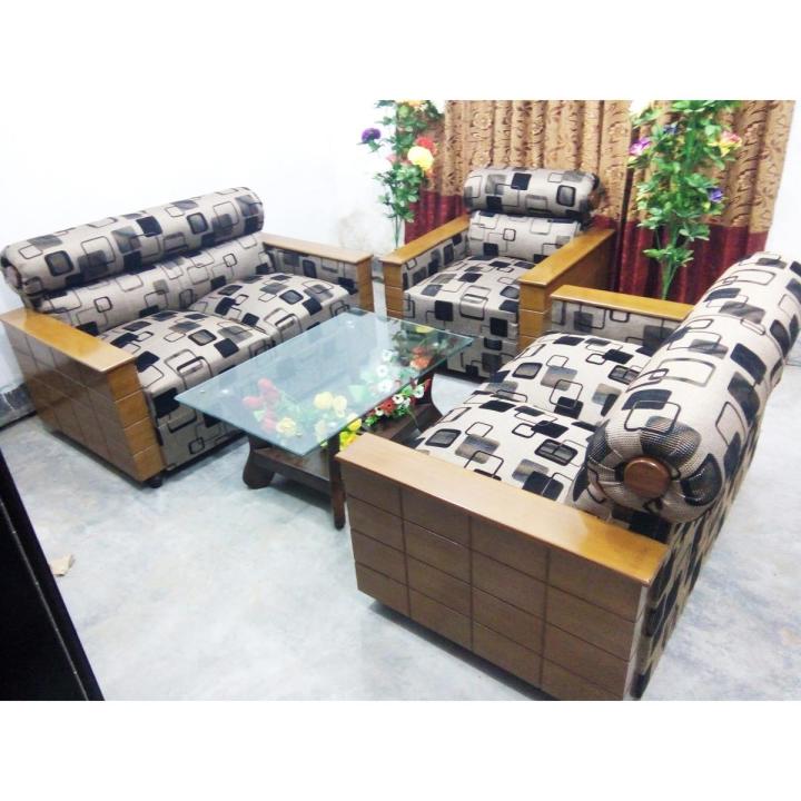 Kerosin And Mdf Wooden Box Sofa Set - Sofa Set