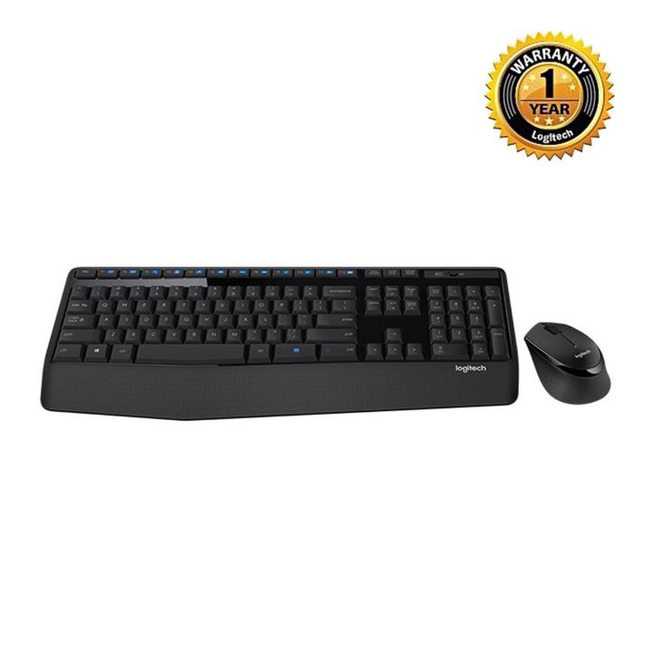 Logitech Wireless Gaming Combo of MK345 Keyboard and Mouse - Black