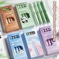 【Exclusive】 Creative Aesthetic Thermal Eraser Pen Cartoon Black Blue Ink Erasable Gel Pen Cute 0.5mm Neutral Pen Writing.