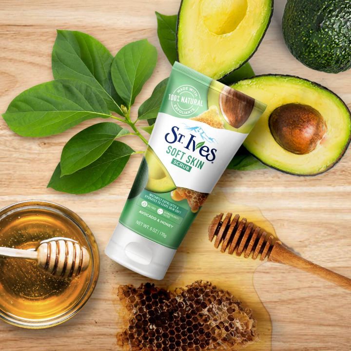 International USA Product St. Ives Avocado And Honey Scrub Facial Cleanser 170gm