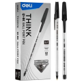 Deli EQ1-BK Ball Point Pen Black Ink 0.7mm 12Pcs. 