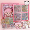 Mr.Paper Kawaii Stickers Cartoon Girls Daily PET Waterproof Goo Card Handbook DIY Decoration Material Korean Stationery.