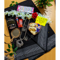 Sari Combo Gift Set - Saree Necklace Earrings Bangles Mehendi Mirror Kitkat Tip Love Chocolate Box with Doll Rose Gazra Chirkut and More. 