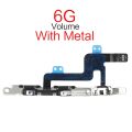 1pcs Power On Off Flex For iPhone 5 5S 6 6S 7 8 Plus X Volume Up Down Side Button Key Ribbon Flex Cable With Metal. 