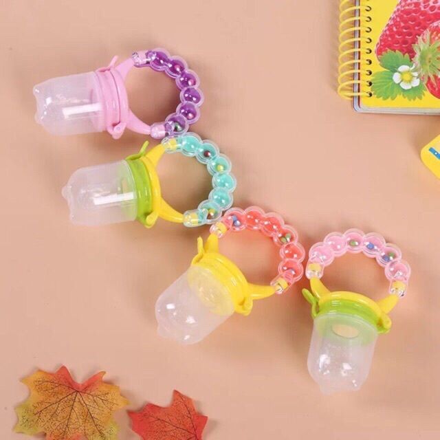 Cute Cartoon Baby Fruit Feeder Soft Silicone Pacifier Children Fresh Food Nibbler Supplementary Food Feeder