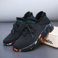 Sneaker Women's Shoes Spring and Autumn Breathable Flying Woven Stretch Sock Shoes Men's Knitted Soft Bottom Socks Shoes Running Shoes. 