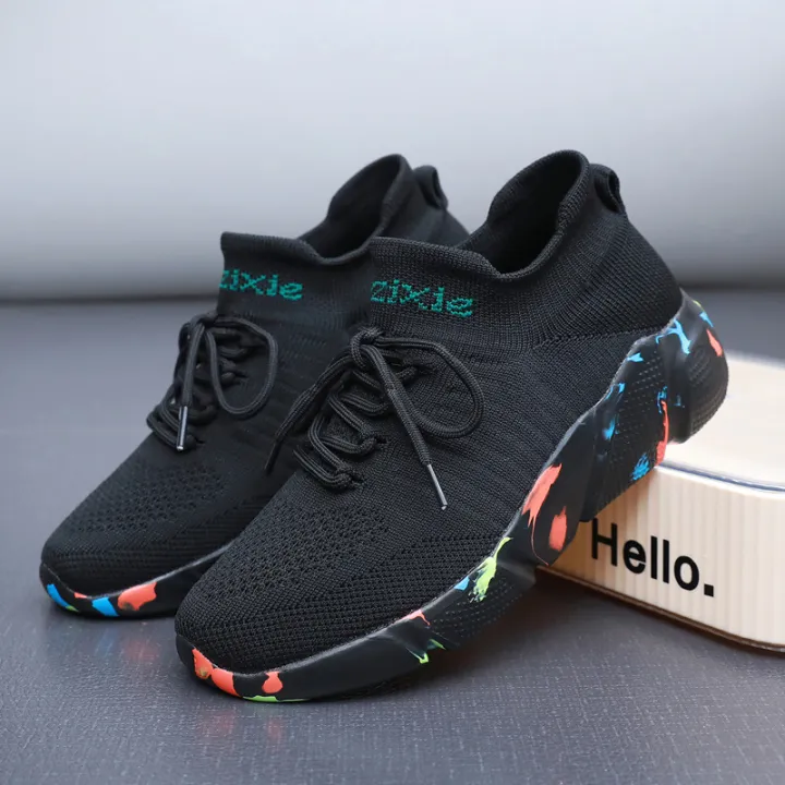 Sneaker%20Women's%20Shoes%20Spring%20and%20Autumn%20Breathable%20Flying%20Woven%20Stretch%20Sock%20Shoes%20Men's%20Knitted%20Soft%20Bottom%20Socks%20Shoes%20Running%20Shoes%20-%20Image%202