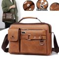WEIXIER Men's Shoulder Bag Men Crossbody Bags PU Leather Handbag Capacity Men Messenger Bags Top handle Tote Bag for Male bolsos.