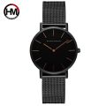 Hannah Martin Fashion Ladies Watch Steel belt Strap Brand all Black Women Watches Bracelet Waterproof sports Wristwatch Women. 