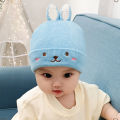 Cute Cartoon Baby Beanie Cap Solid Color Rabbit Ears Knitted Hat for Infant Boy Girl Autumn Winter Warm Toddler Kids Bonnet. 