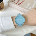 Full matching sports hands famous brand simple leather belt watch macaron girl chain quartz watch fashion clock wholesale. 