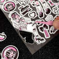 Zaomao Y2K Girls series stickers Korean domi dumb film gooka anime character hand account DIY decorative sticker. 