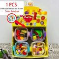 Set Creative Detachable Food Snack Lunch Box Eraser Set. 