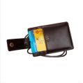 Men & Women Black Color Cow Leather Card Holder.