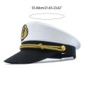 Yacht Captain Hat Navy Marine Hat Adjustable Sailor Captain Costume Men Boat Navy Hat for Adult Kid Men Women.