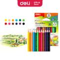 Deli EC114-12 Color Pencil Half size 12 pcs.