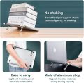 muchly Keyboard stand-2PCS,Portable Invisible Laptop Stand for with 3 Adjustable Angles for Desk,Mini Aluminum Cooling Pad,with MacBook Pro/Air, Lenovo, Surface (Silver). 