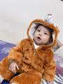 1 Piece Winter Infant Hoodies Onesie Pajamas Anime Cartoon Cute Jumpsuit Thicken Flannel Zipper Newborn Ropa Bebe. 