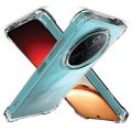 ikkme Back Cover for Vivo T4 5G / iQoo Z10 5G PC + TPU Clear Transparent Raised Edges Shockproof Protective Phone Bumper Case(Transparent).