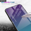 For Realme C63 Phone Case Gradient 9H Tempered Glass Protector Colorful Soft Edge for Realme C61 Cover Casing HP. 