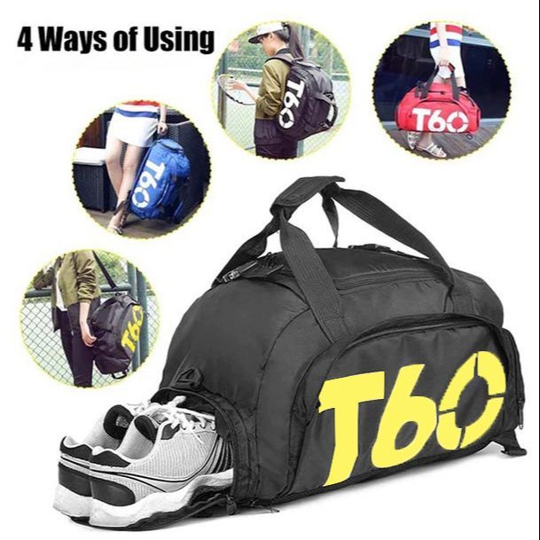 Big Size (20x10x10) Portable Travel Yoga Swimming Fitness Bag T60 Sports Gym and Travel Backpack Bag